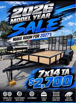 2026 7x14 utility trailer