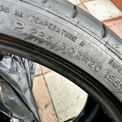 Two. Used. Michelin. 285/30/20ZR ZP