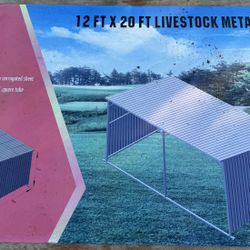 All Metal 12x20 Livestock/Horse Selter