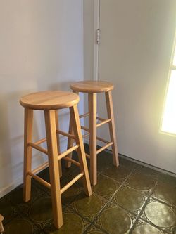 2 Wooden Barstools