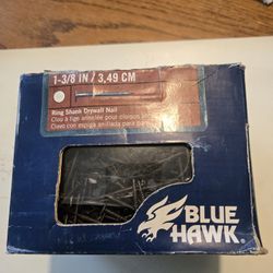 Blue Hawk Ring Shank 1-3/8" Drywall Nails 5lb Box