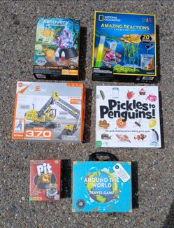 Selling these 6 together.   Includes, kits, sets and games.  $5 for all of them together