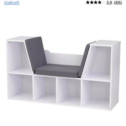 Kidcraft Book Nook With Cushion Seating And Shelves