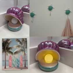 Bathroom decor sea coastal beach underwater theme decorations towel hooks turtles