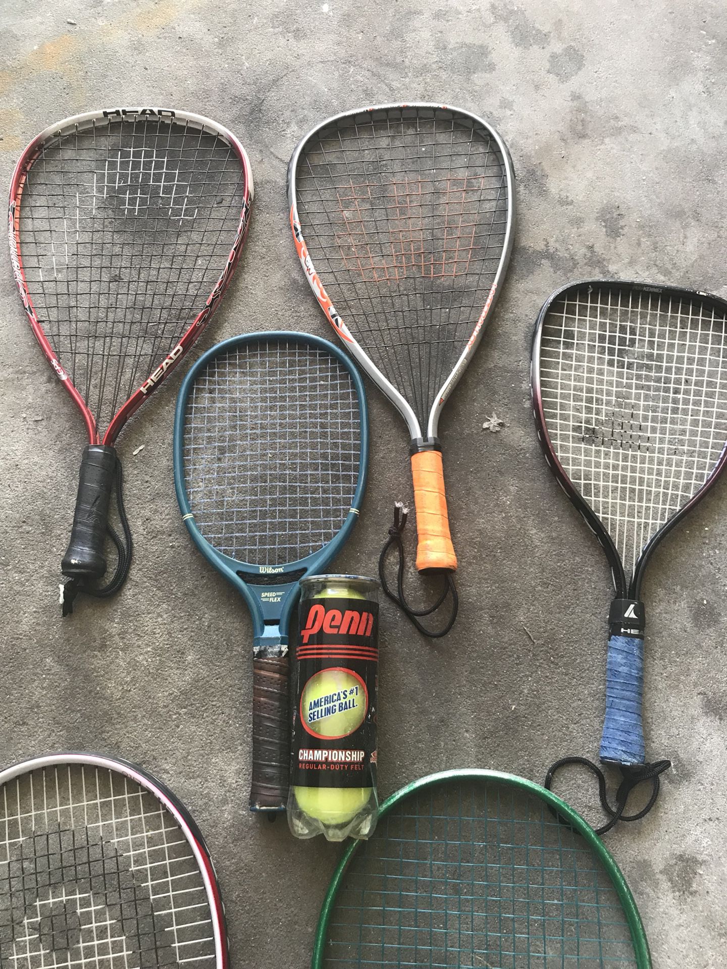 Racket ball and tennis rackets with bag