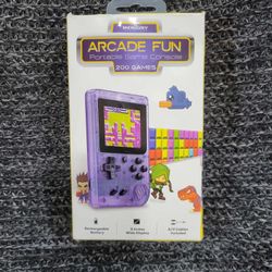 Merkury Innovations Arcade Fun Portable Gaming Console - Classic Retro Handheld with 200 Arcade Games, purple 
$21.99