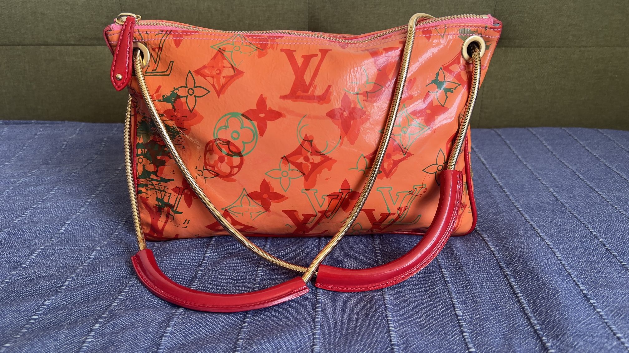Excellent 2008 Louis Vuitton collaboration with Richard Prince Bonbon Pochette Purse