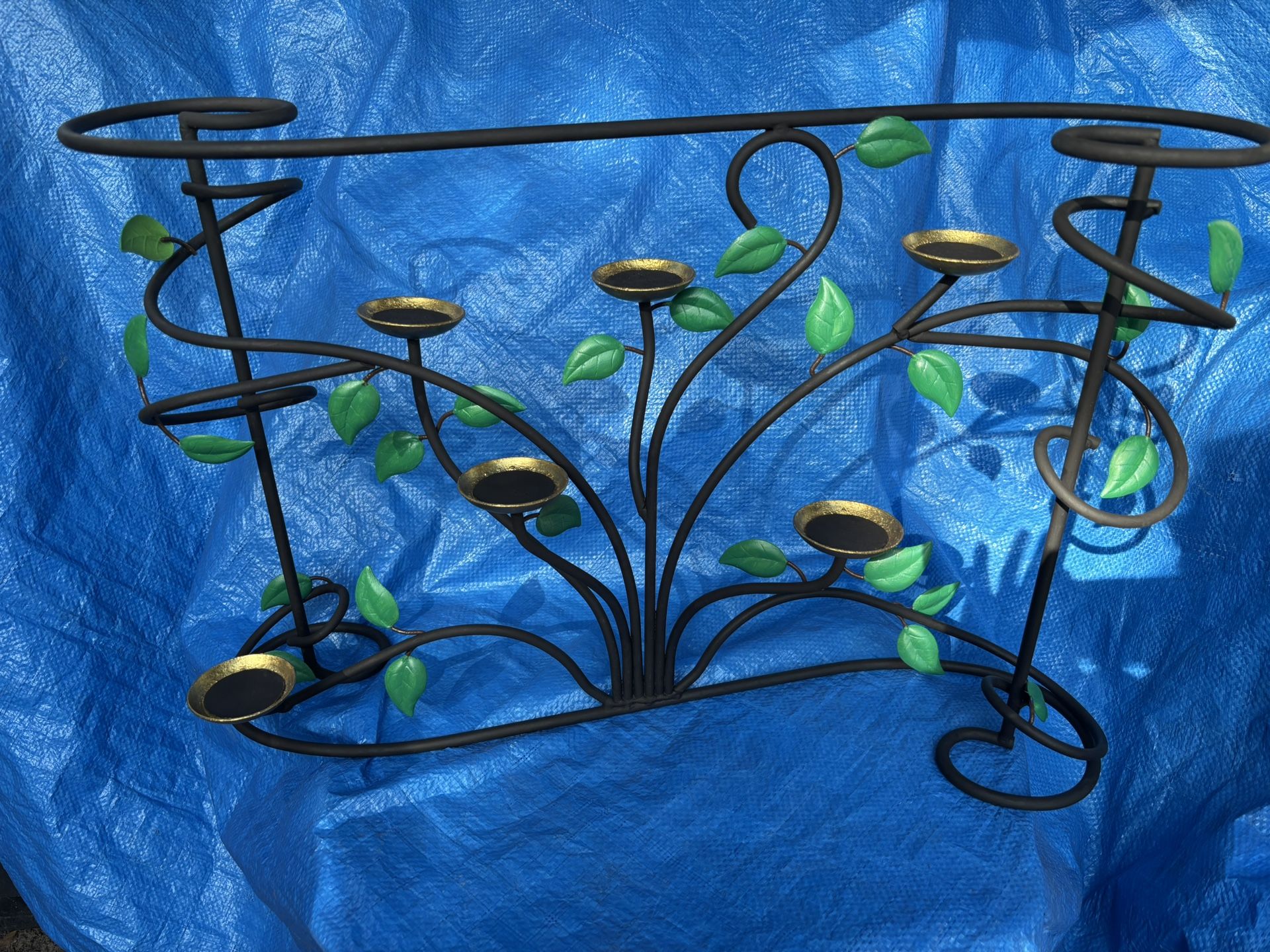 Wrought Iron Fireplace 6 Candle Holder