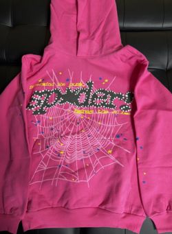 PINK Sp5der hoodie Medium 