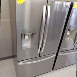 KENMORE FRENCH DOOR 25.5 CB FT WATER AND ICE MAKER OPEN BOX ITEM DZM