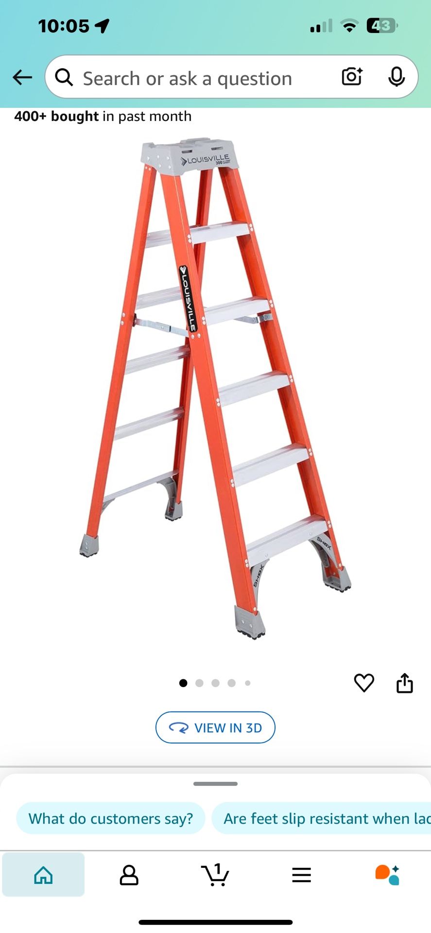 6ft Louisvilla Ladder And 4 Ft Gorilla Ladder