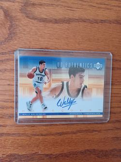 2000 Upper Deck Wally Szczerbiak Autographed Insert Card 