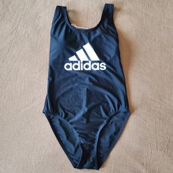 Adidas Black Stretch Fit Bathing Suit Sz Large