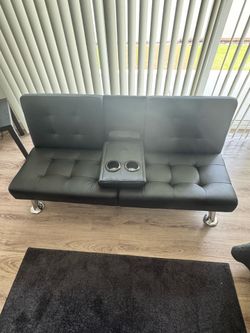 Small Black 2-3 Seat Couch