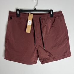 Ksubi Burner Boardshort Dekay Mens Large Burgundy NWT
