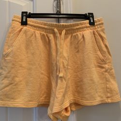 NEW Old Navy Women’s Beach Fleece Cali Elastic Waist Sweat Short orange size Med