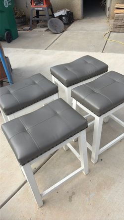 White counter stools