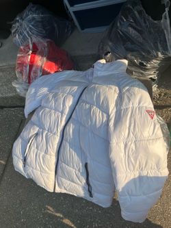 Guess Jacket (White) Size Large