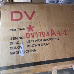 Davos Brown Gray Modular Sectional Left Arm Backrest