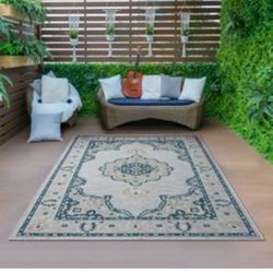 8/10 Outdoor Indoor Traditional Design Rug Carpet 