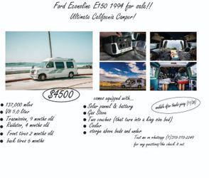Conversion camper. Ford Econoline E150 1994
