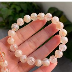 9mm 1Pcs Natural Yellow Citrine Quartz Crystal Beads Bracelet AAA