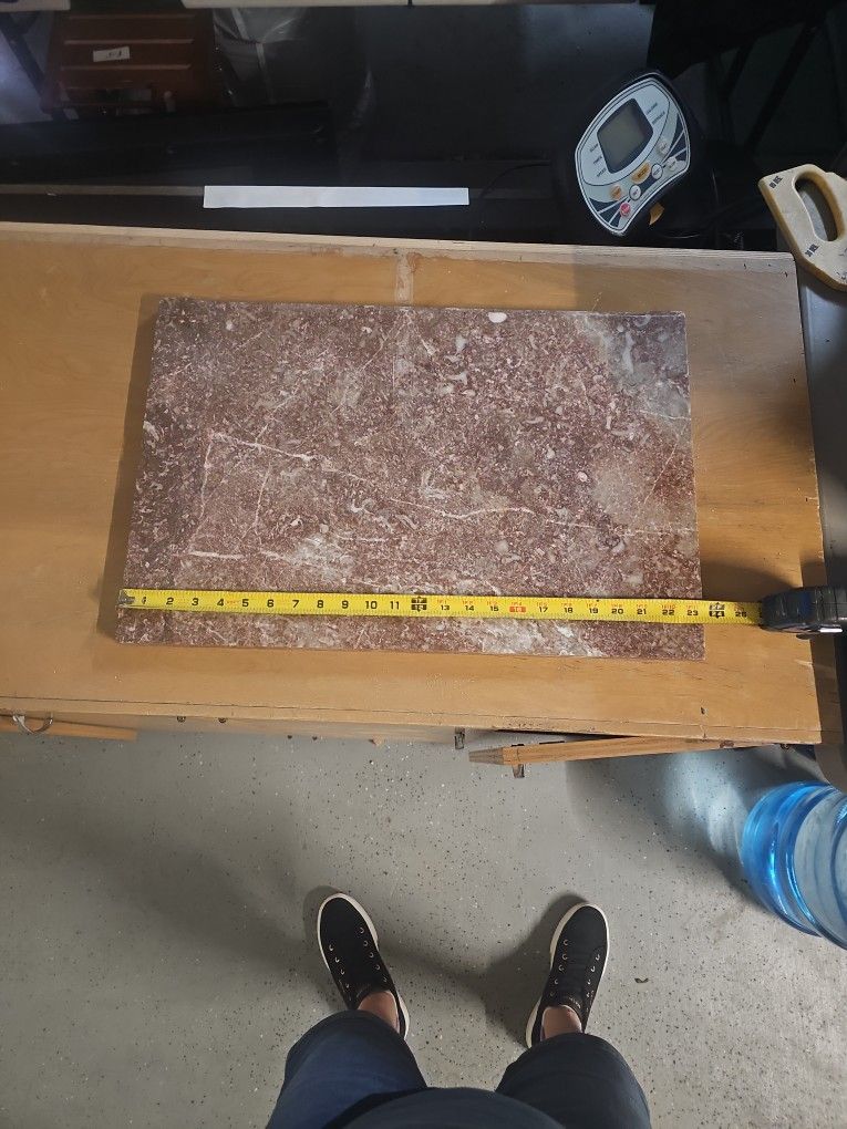 23 1/2" X 15 1/2" Stone top