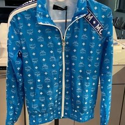 Authentic MCM Vibrant Blue Nylon Jacket
