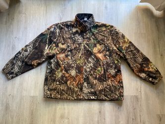 Vintage Remington Fleece Camo Jacket 3XL Hunting Outdoorsman Full Zip Camoflouge