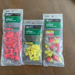 Three Packs of 30 Pack Winged Wire Connectors 