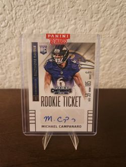 2014 Panini Contenders Football Michael Campanaro Autograph Card, Baltimore Ravens 