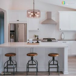 4 industrial style bar stools