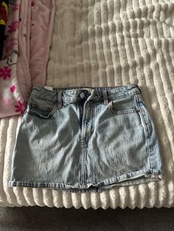 Paxton light blue denim skirt