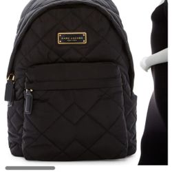 Quilted Nylon School Backpack