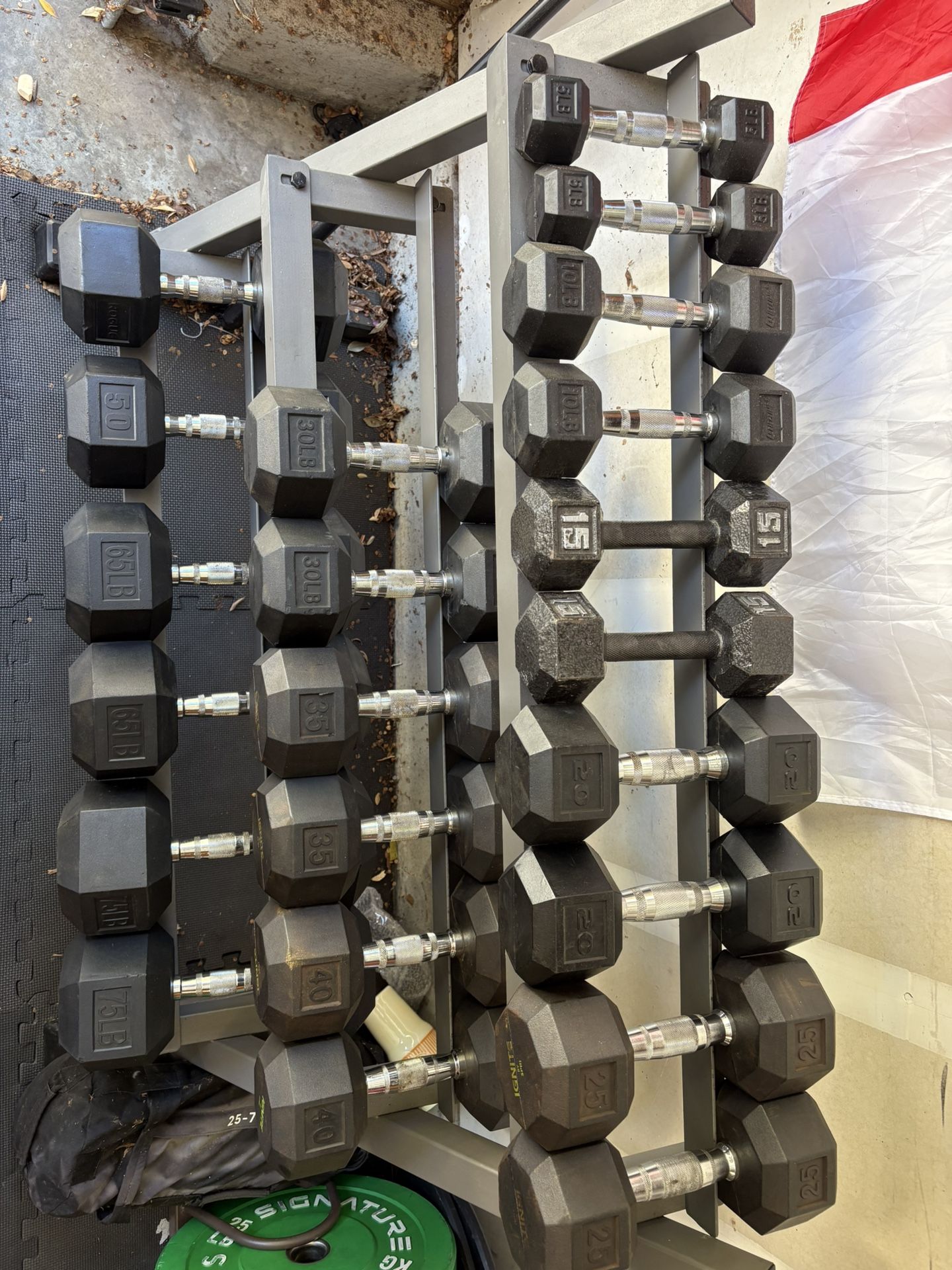 Dumbbell Set, Dumbbell Rack And Adjustable bench