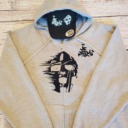 MF Doom Madvillain Hoodie Zip Up! Size XL Optional  Sizes Available!