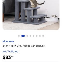 🐱 Gray Fleece Cat Shelves – Brand New*** Gray pet  Steps / Pet Climbing Shelves 🐾