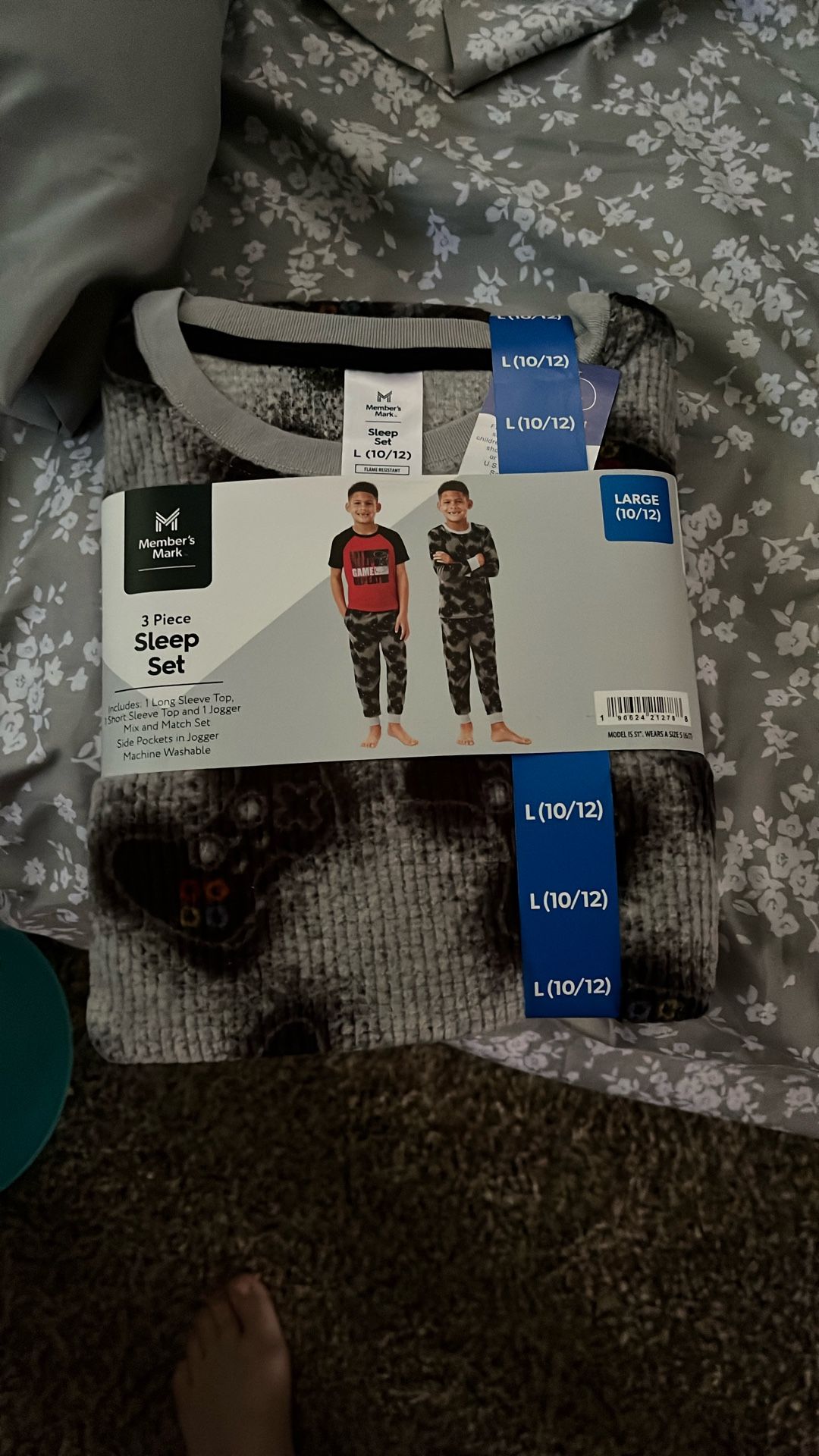 Boys Size 10-12 3 Piece Sleep Set