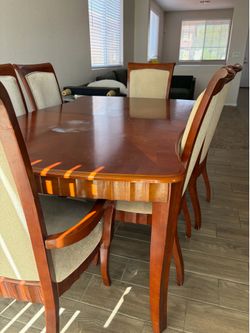 Wood dining table