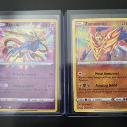 Pokemon Amazing Rare Lot Zacian and Zamazenta