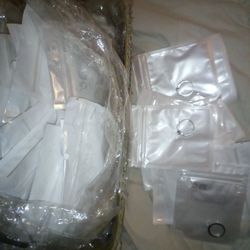 A Box Of Silver Diamond Rings