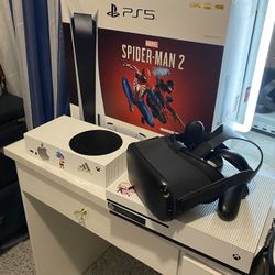 Empty Ps5 Box With A Xbox Series S And A Xbox One And A Meta Quest