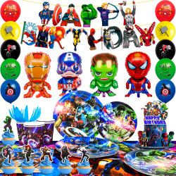  115pcs Super Hero Themed Birthday Decorations (New, Unopened)
