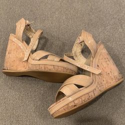 Stuart Weitzman Wedge Cork Sandals 👡 7 