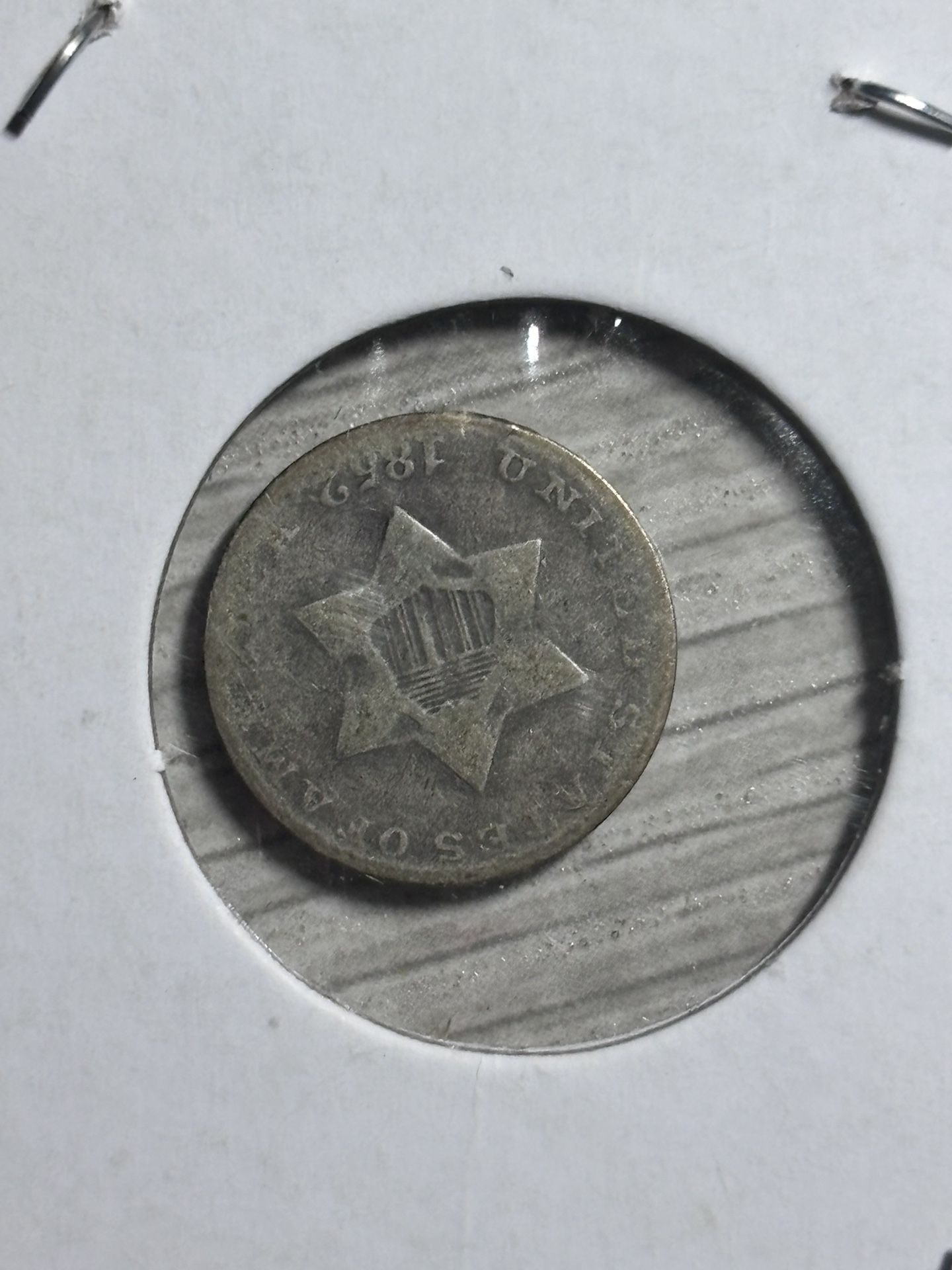 1853 Silver Three Cents Coin