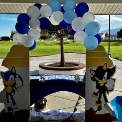 Sonic Theme Birthday Decor – Hand-Painted! 