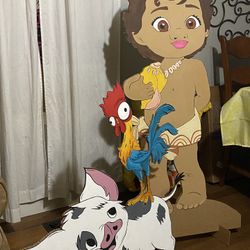 Frozen Cutouts  And Moana Party Props 