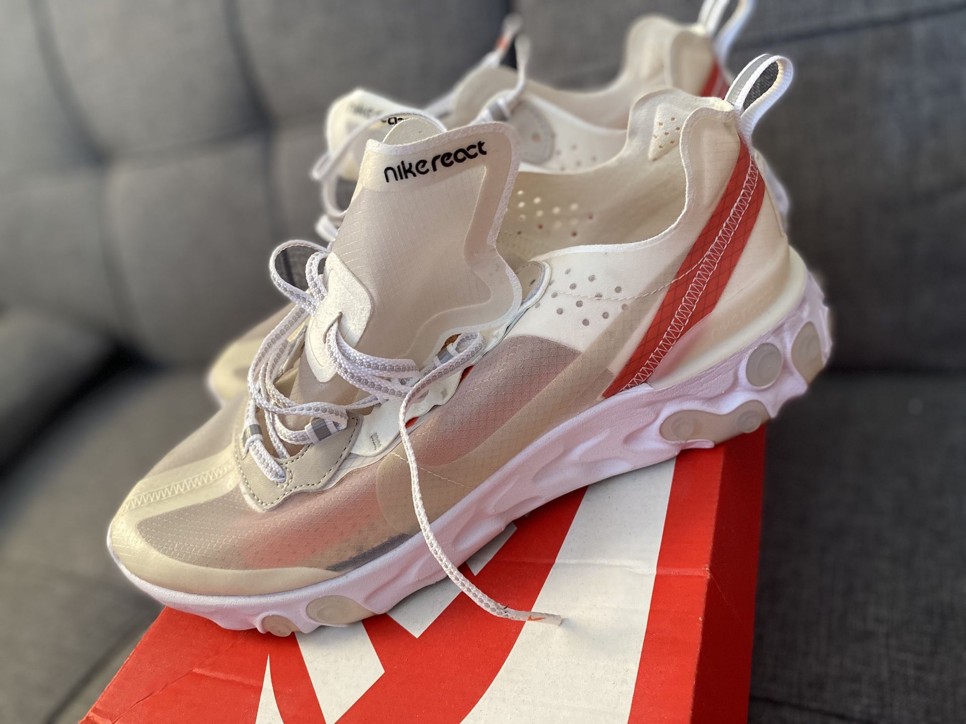 React Element 87 Sail Nike React Element 87 Sail Light Bone Sz (rare)