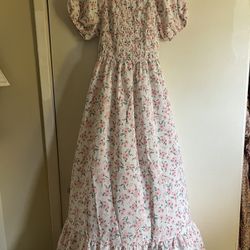 White Floral Maxi Dress