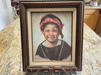 Painting by Hamilton, Native Indian Girl